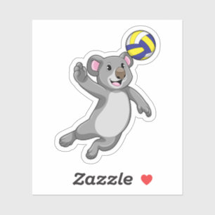 Koala as Volleyball player with Volleyball