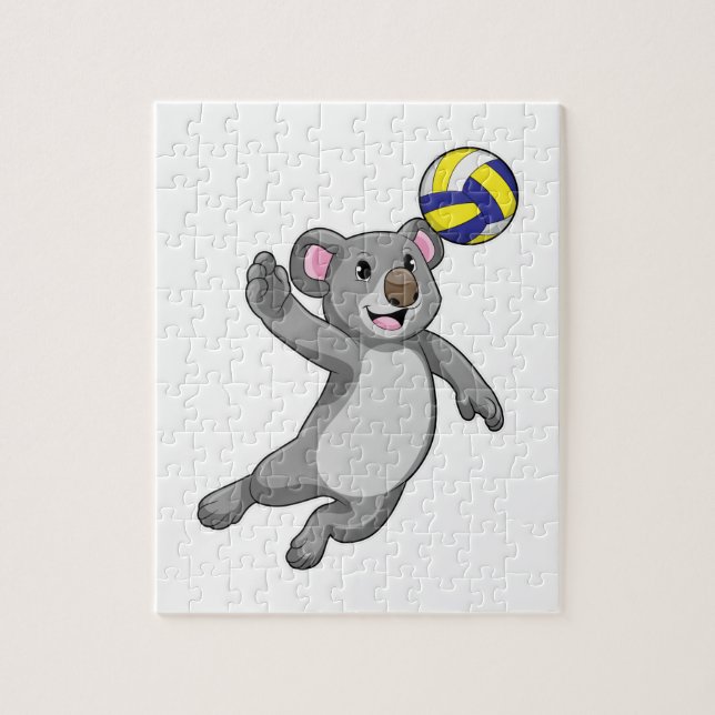 Koala as Volleyball player with Volleyball Jigsaw Puzzle (Vertical)