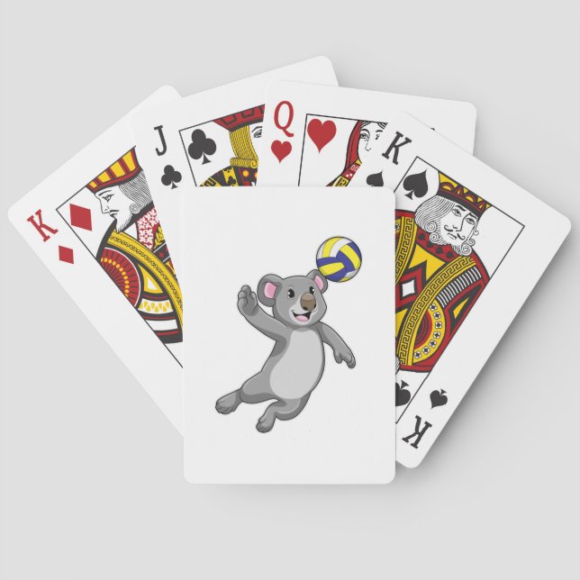 Koala as Volleyball player with Volleyball Playing Cards (Back)