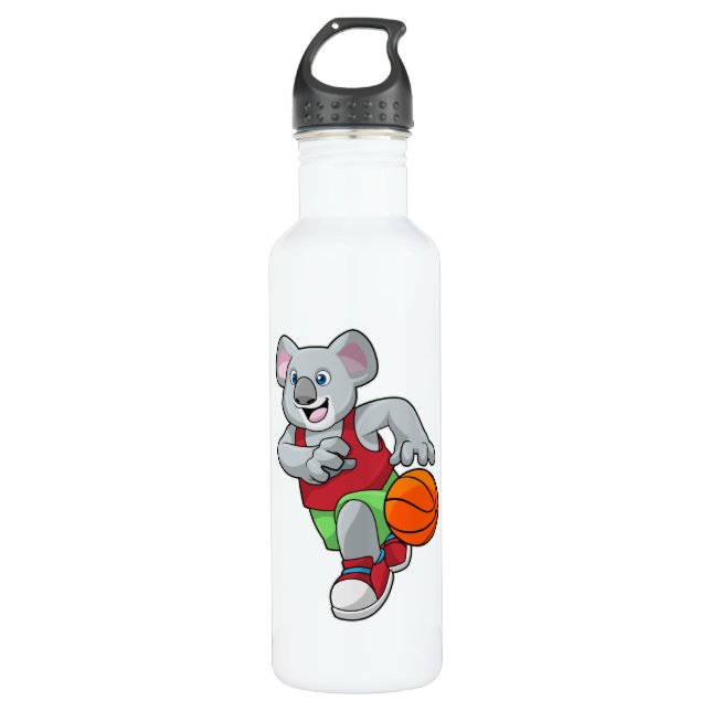 Koala at Basketball Sports 710 Ml Water Bottle (Front)