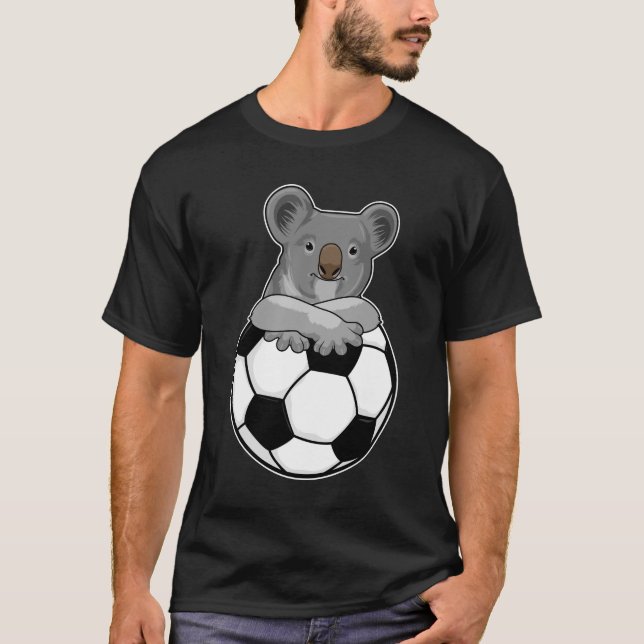 Koala at Soccer Sports T-Shirt (Front)