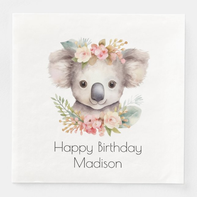 Koala Australia Personalized  Napkin (Front)