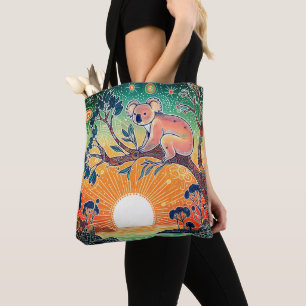 Koala Australian Outback Folk Art Nature Wildlife  Tote Bag
