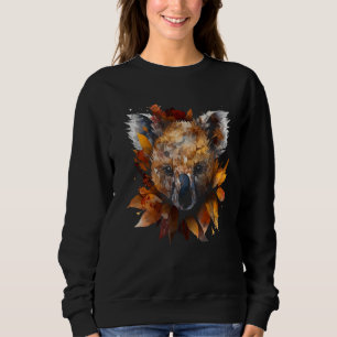 Koala Autumn Leaves Colourful Artwork Animal Koal Sweatshirt