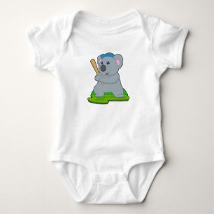 Koala Baseball Baseball bat Baby Bodysuit