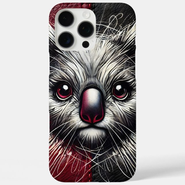 Koala Bear Art on Textured Background Case-Mate iPhone Case (Back)