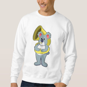 Koala bear at Music with Saxophone.PNG Sweatshirt