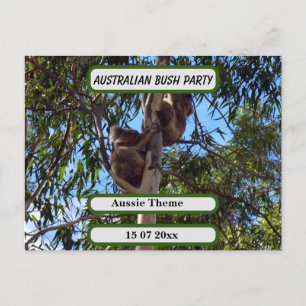Koala Bear Aussie Bush Party Australia Style, Holiday Postcard