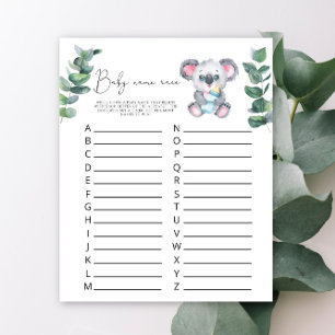 Koala Bear - Baby name race game