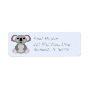 Koala Bear Baby Shower Blue