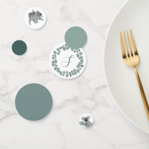 Koala Bear Baby Shower Custom Initial Confetti