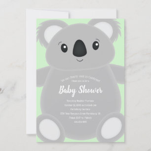Koala Bear Baby Shower Invitation