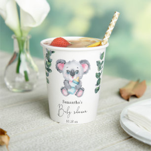 Koala Bear Baby Shower Paper Cups