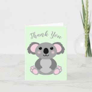 Koala Bear Baby Shower Thank You Card