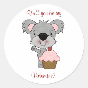 Koala Bear: Be My Valentine Stickers