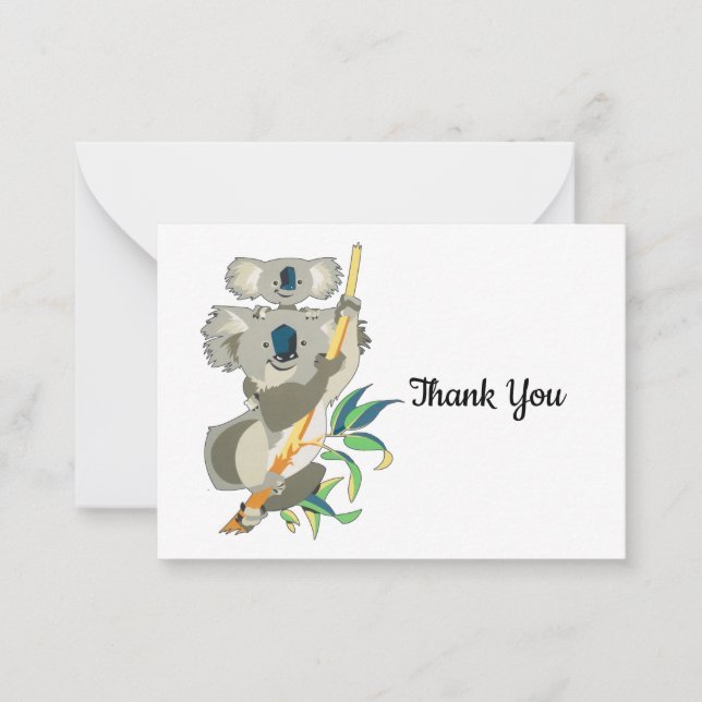 Koala Bear Carte de remerciements (Devant)