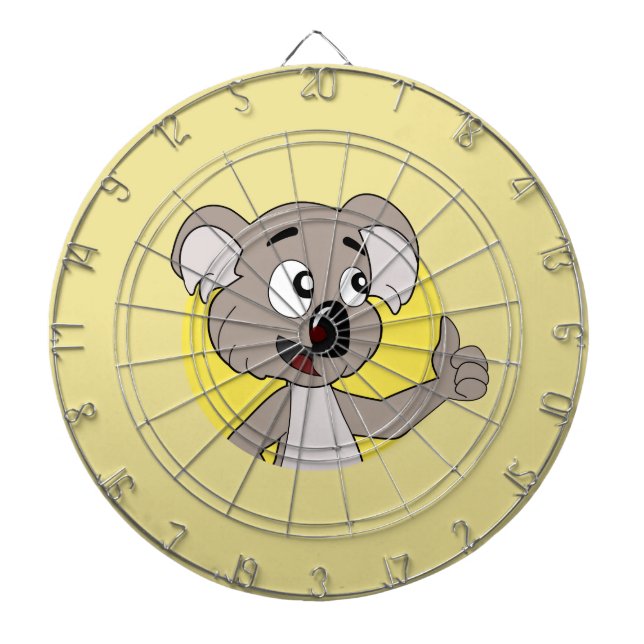 Koala bear cartoon dart board (Front)