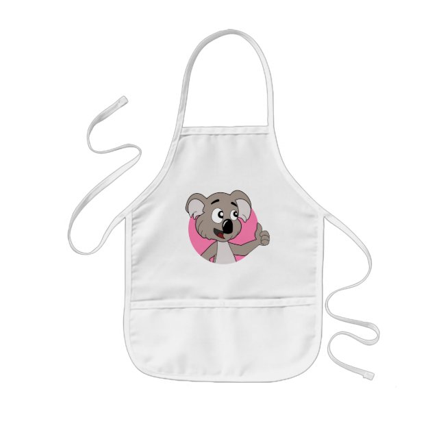 Koala bear cartoon  kids apron (Front)