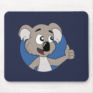 Koala bear cartoon mouse pad