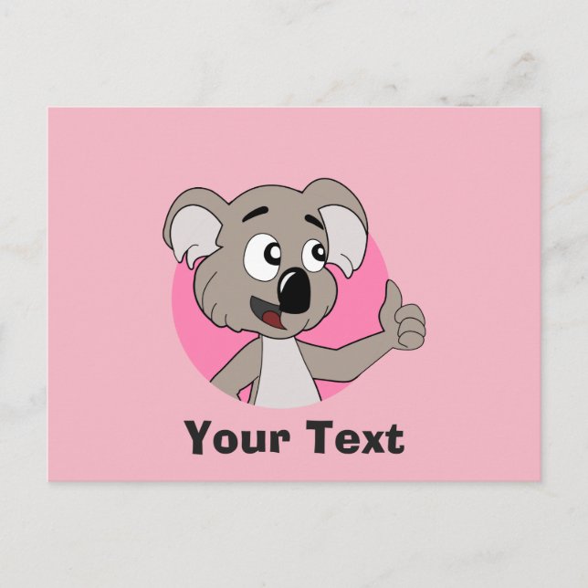 Koala bear cartoon postcard (Front)