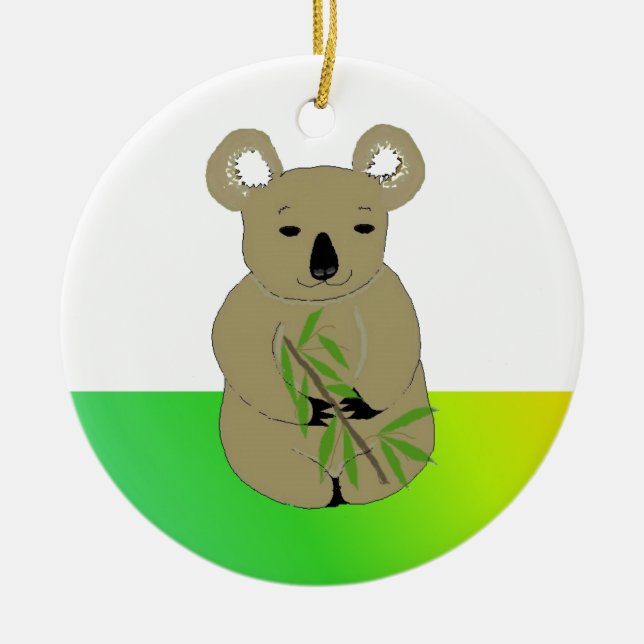 Koala Bear Ceramic Ornament (Front)