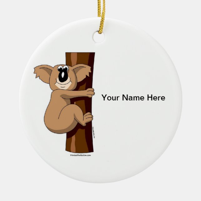 Koala Bear Ceramic Ornament (Front)