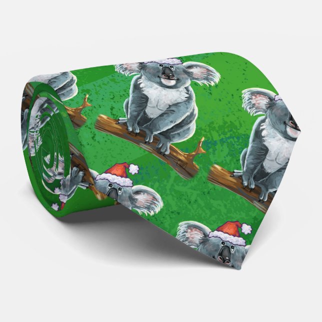 Koala Bear Christmas Tie (Rolled)