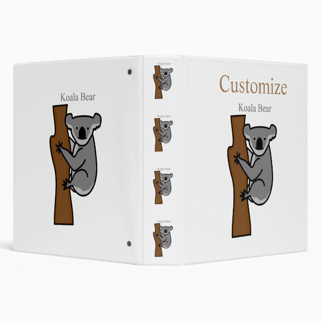 Koala Bear Climbing Tree Thunder_Cove Binder (Background)
