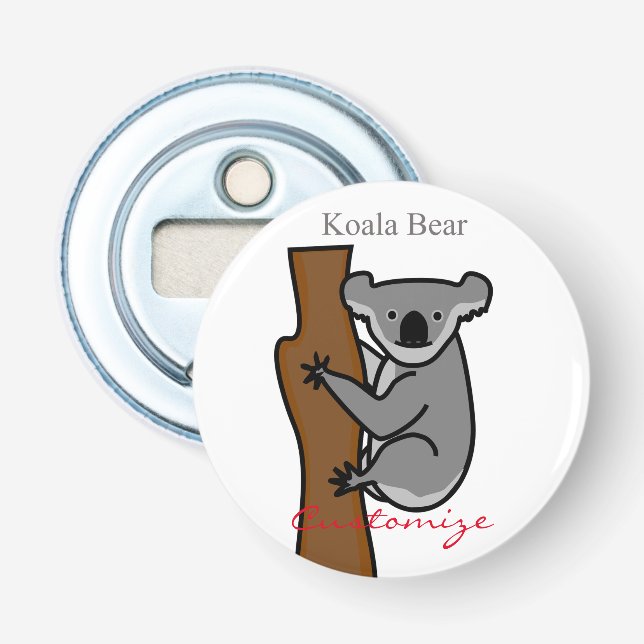 Koala Bear Climbing Tree Thunder_Cove Bottle Opener (Front)