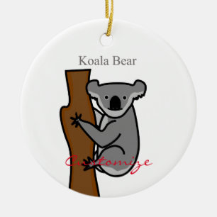 Koala Bear Climbing Tree Thunder_Cove Ceramic Ornament