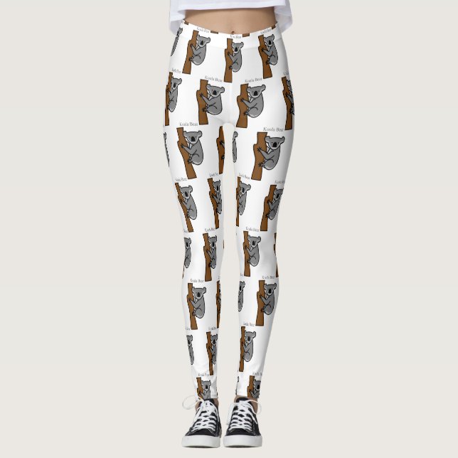 Koala Bear Climbing Tree Thunder_Cove Leggings (Front)