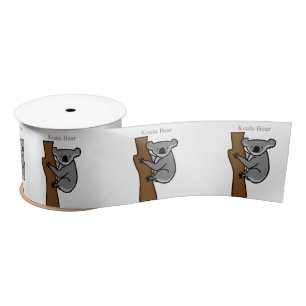 Koala Bear Climbing Tree Thunder_Cove Satin Ribbon