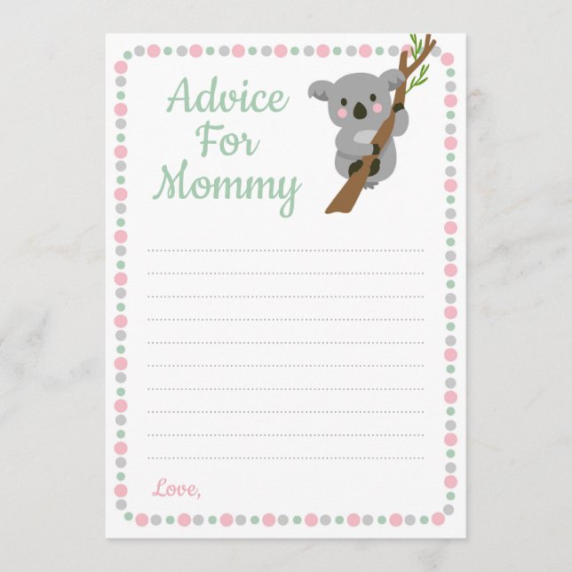Koala Bear Conseil Pour Maman Douche Jeu Fille Ros (Devant)