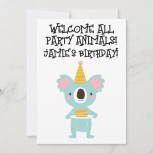KOALA BEAR CUTE INVITATIONS ANNIVERSAIRES DE ENFAN