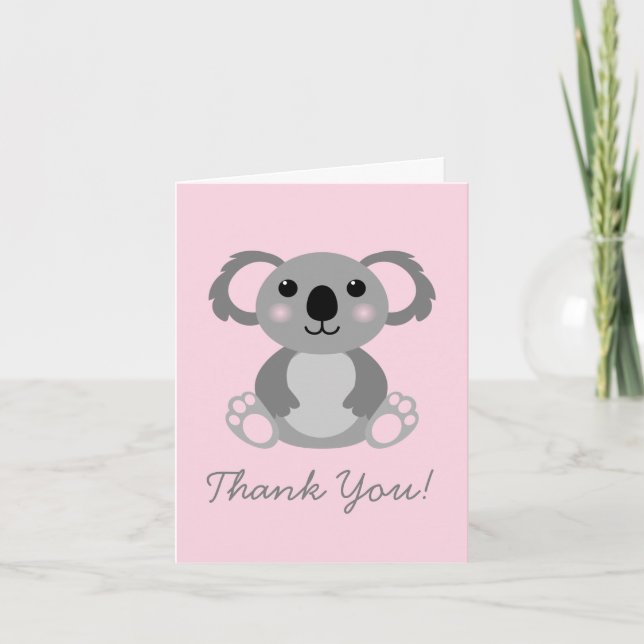Koala Bear Cute Kid's Merci Cartes stationnaires (Devant)
