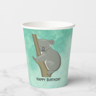 Koala Bear Design Paper Cups