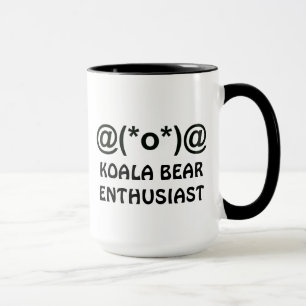 Koala Bear Enthousiaste Ringer Mug