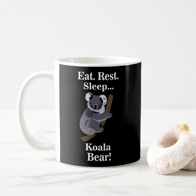 Koala Bear Funny Coffee Mug (With Donut)