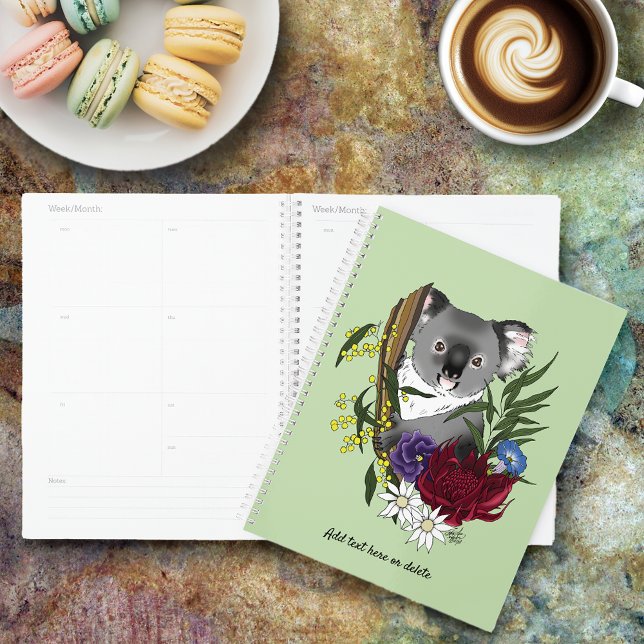Koala Bear Green Planner (Creator Uploaded)