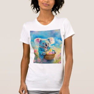 Koala bear holding a basket of Easter eggs T-Shirt