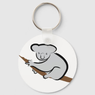 Koala bear in tree keychain