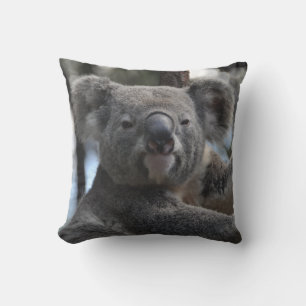 Koala Bear in Tree Throw Pillow