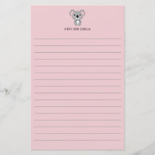 Koala Bear Kids Personalized Stationery