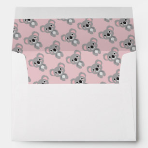Koala Bear Kids Pink Personalized Envelope