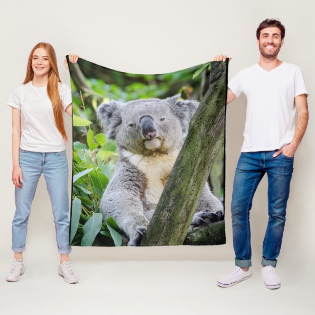 Koala Bear Large Fleece Blanket (In Situ)