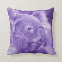 koala bear looking right purple marsupial