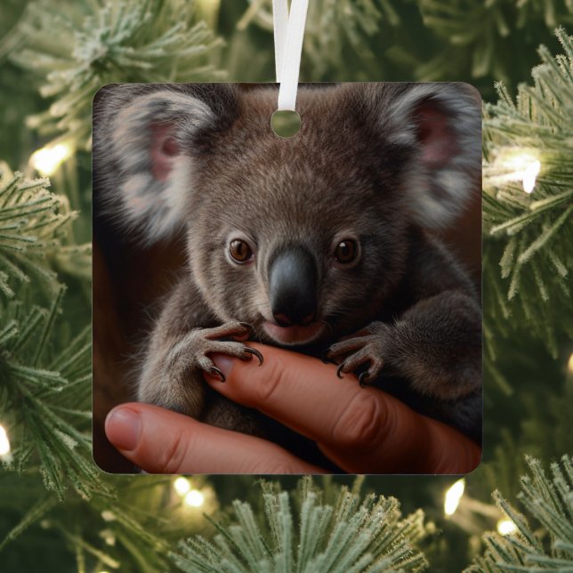 Koala Bear Metal Ornament (Insitu)