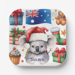 Koala Bear on Australia themed Paper Plate
