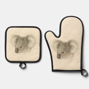 Koala Bear Oven Mitt And Pot Holder Set