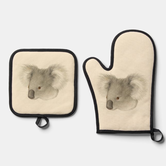 Koala Bear Oven Mitt And Pot Holder Set (Front)